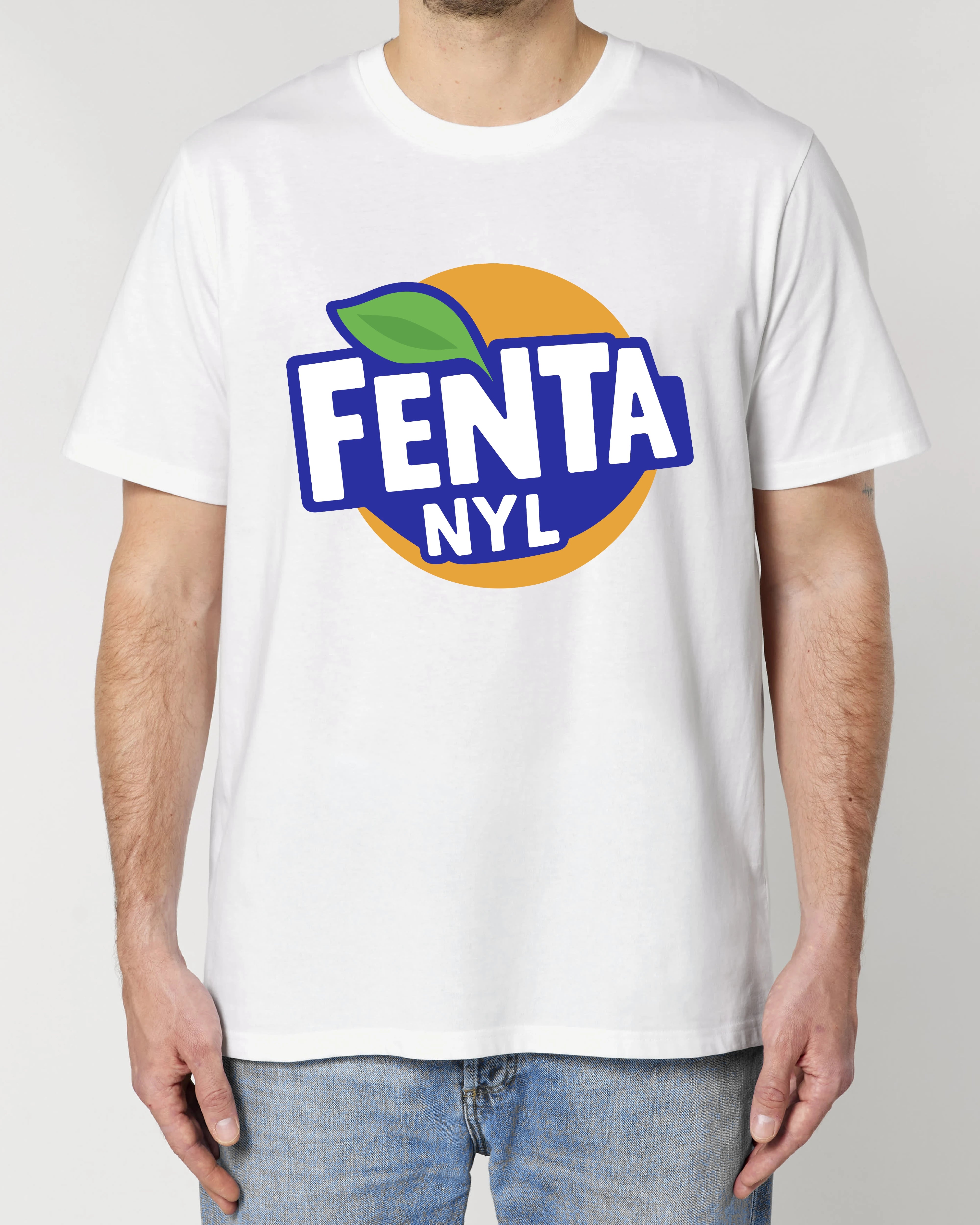 Weißes T-Shirt mit provokantem Fentanyl-Spruch, Unisex Fit, schwarzer Humor Design von Teeflix