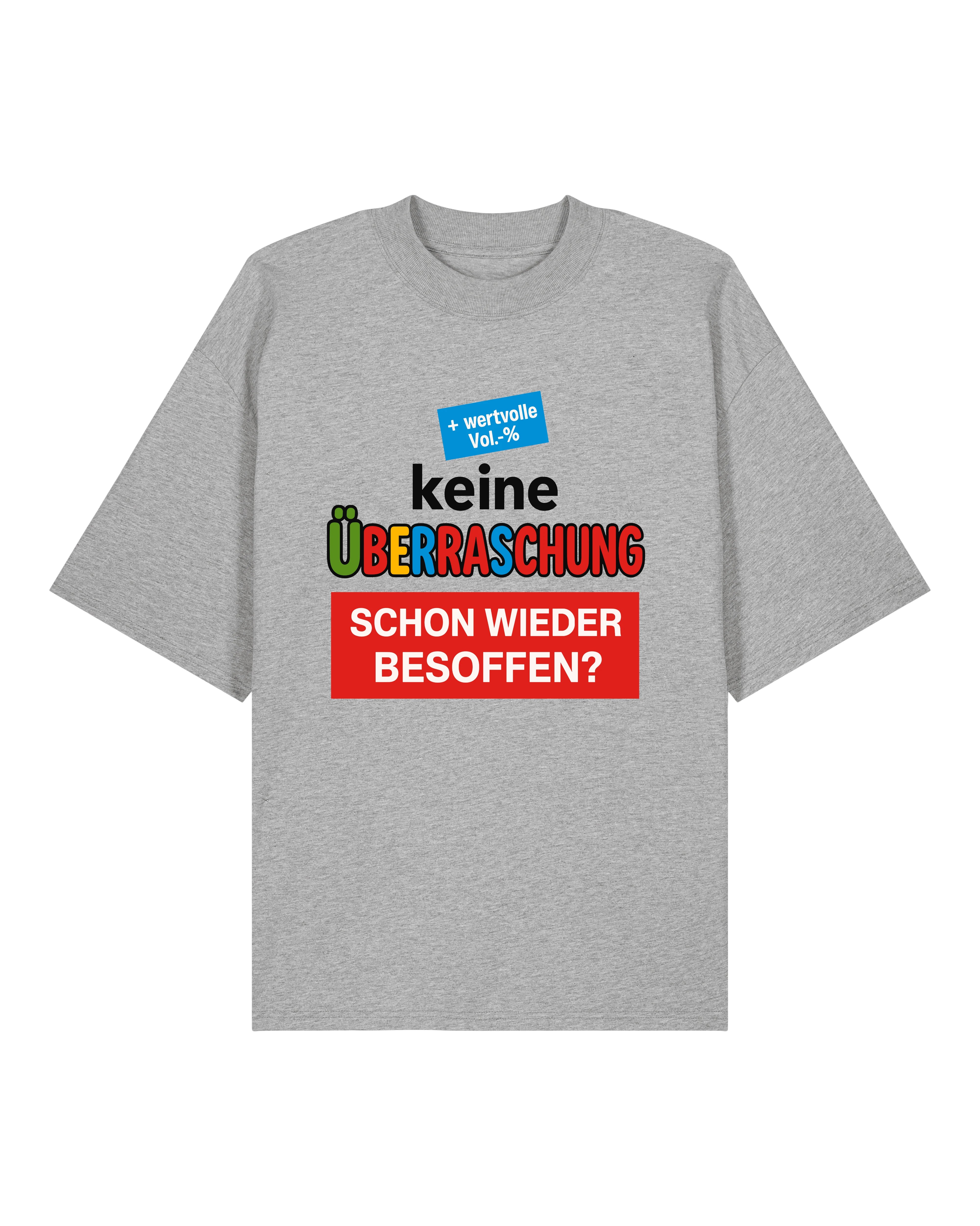 Oversized Shirt in Grau mit ironischem Spruch für Herren und Damen, Teeflix