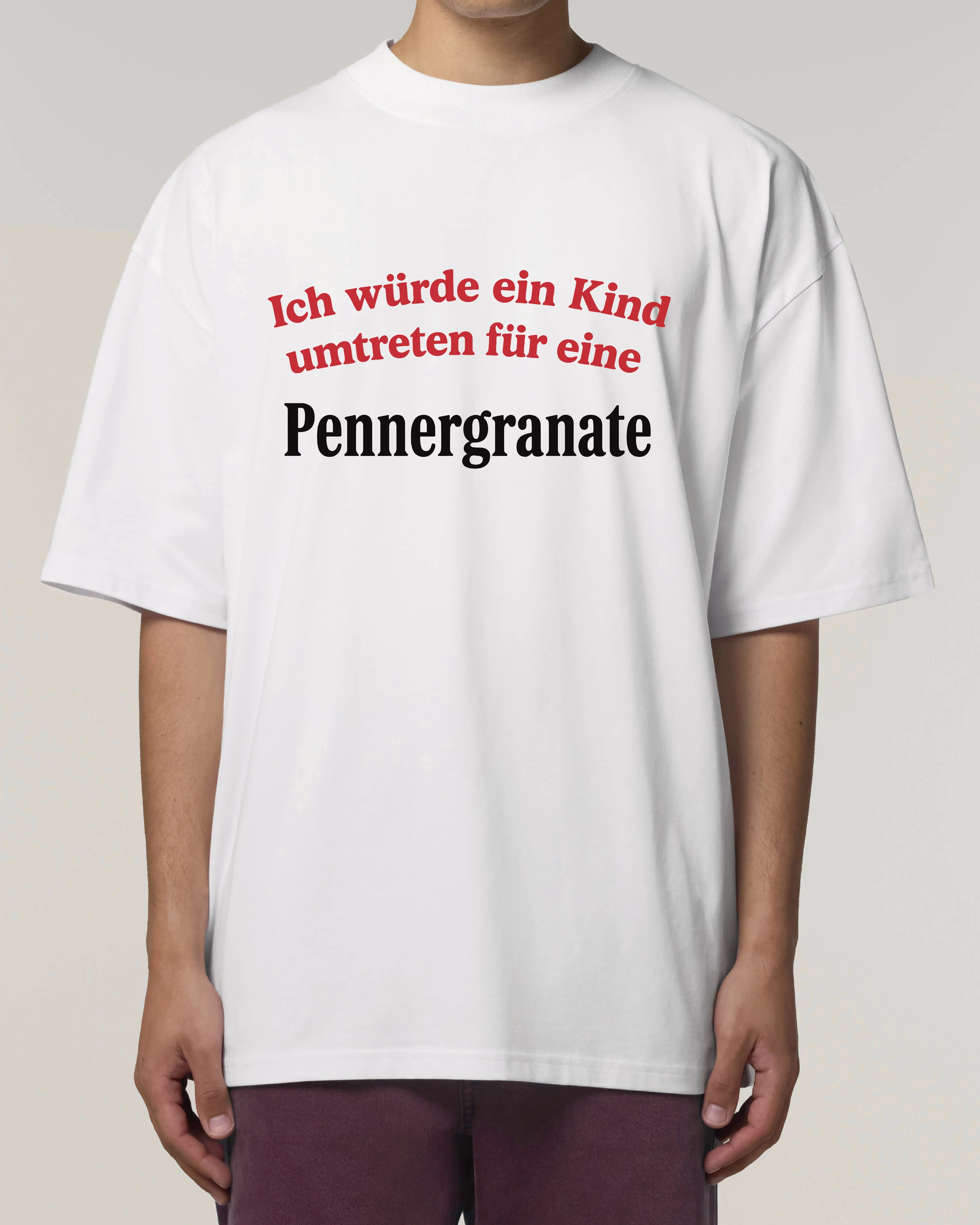 Oversized Shirt in Weiß mit provokantem Meme-Motiv, Partyshirt von Teeflix
