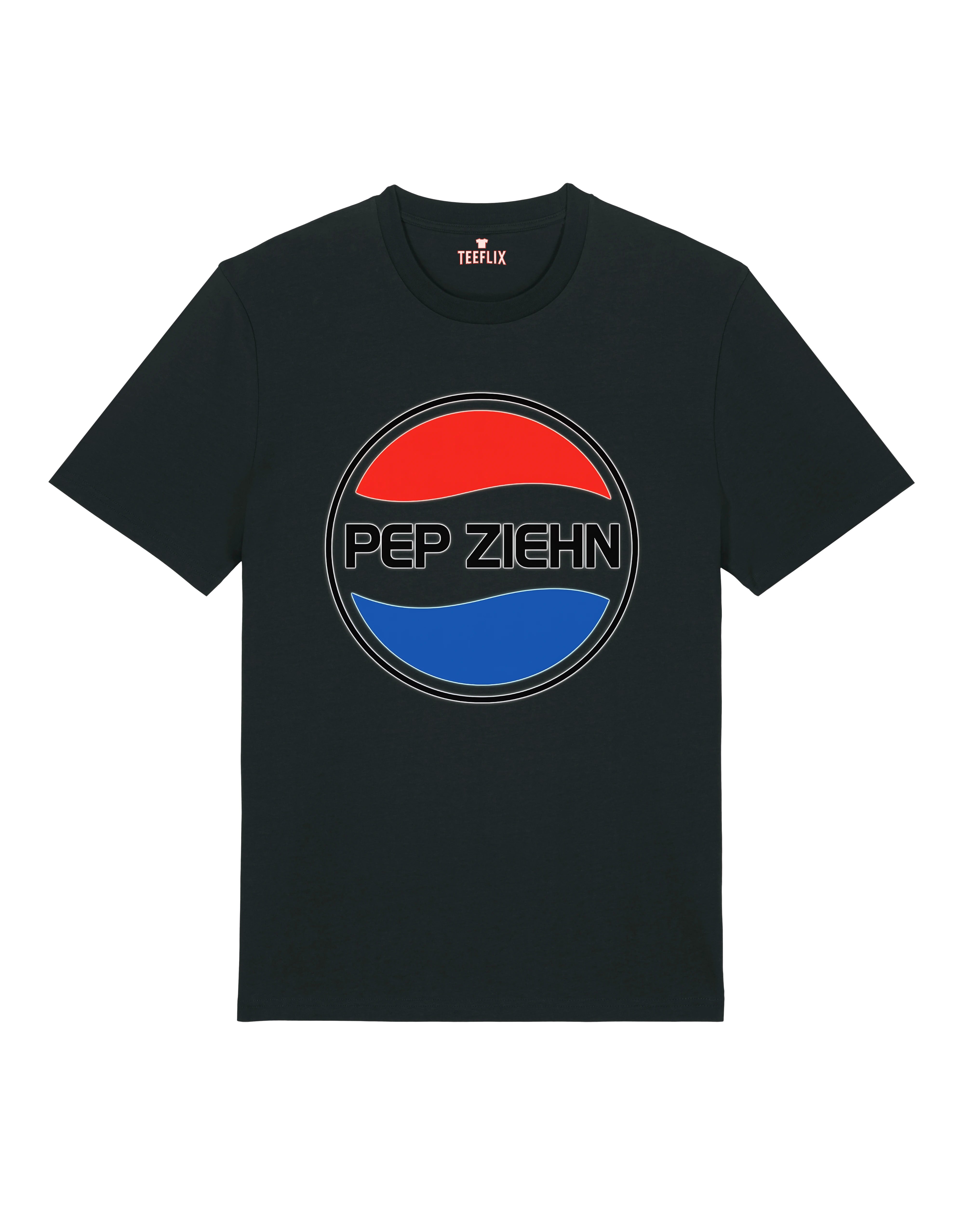 Schwarzes T-Shirt mit PEP ziehn Aufdruck, Statement Look, schwarzer Humor, Teeflix Shirt
