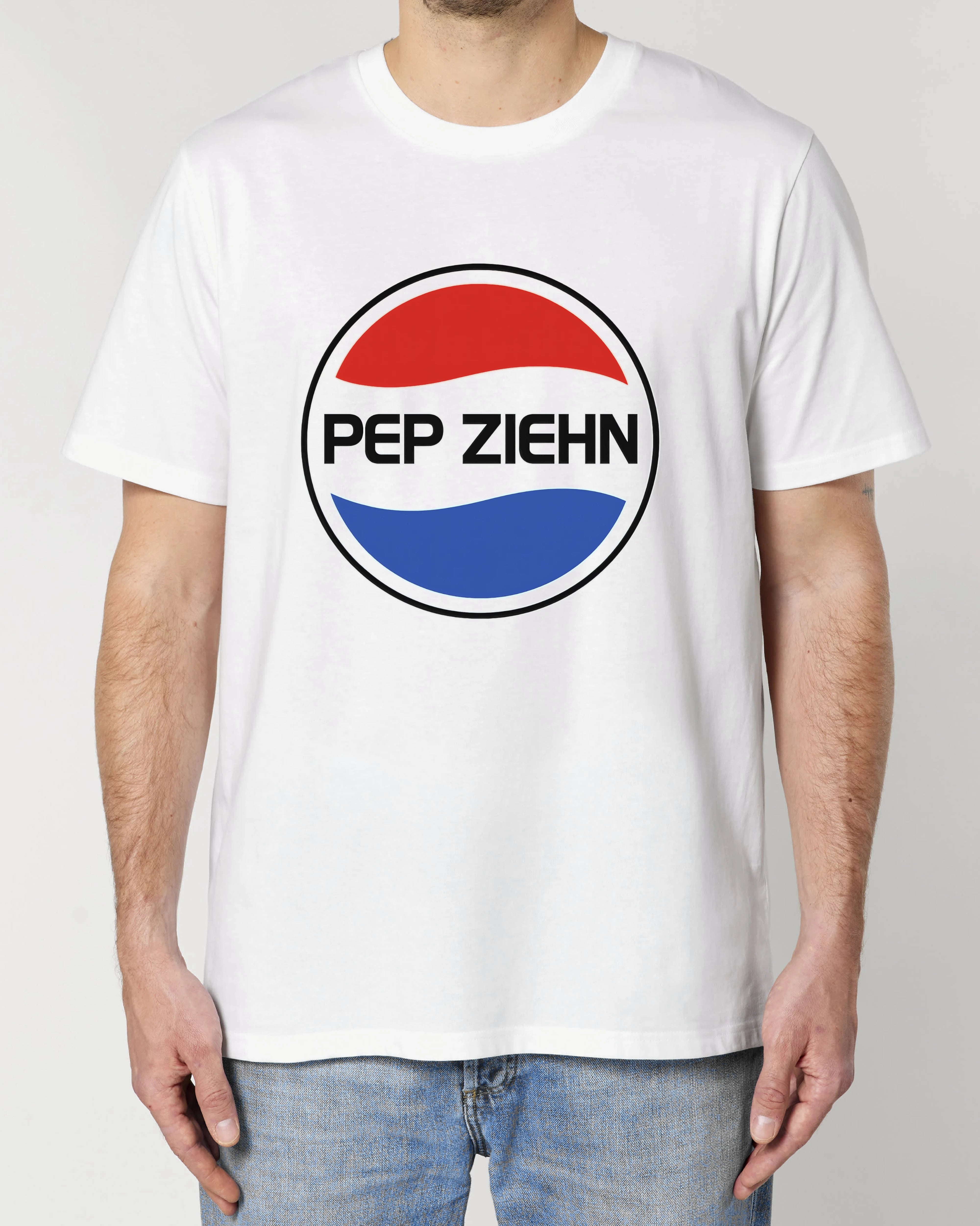 Weißes T-Shirt mit PEP ziehn Statement, provokantes Spruchshirt, Unisex Fit, Teeflix Design