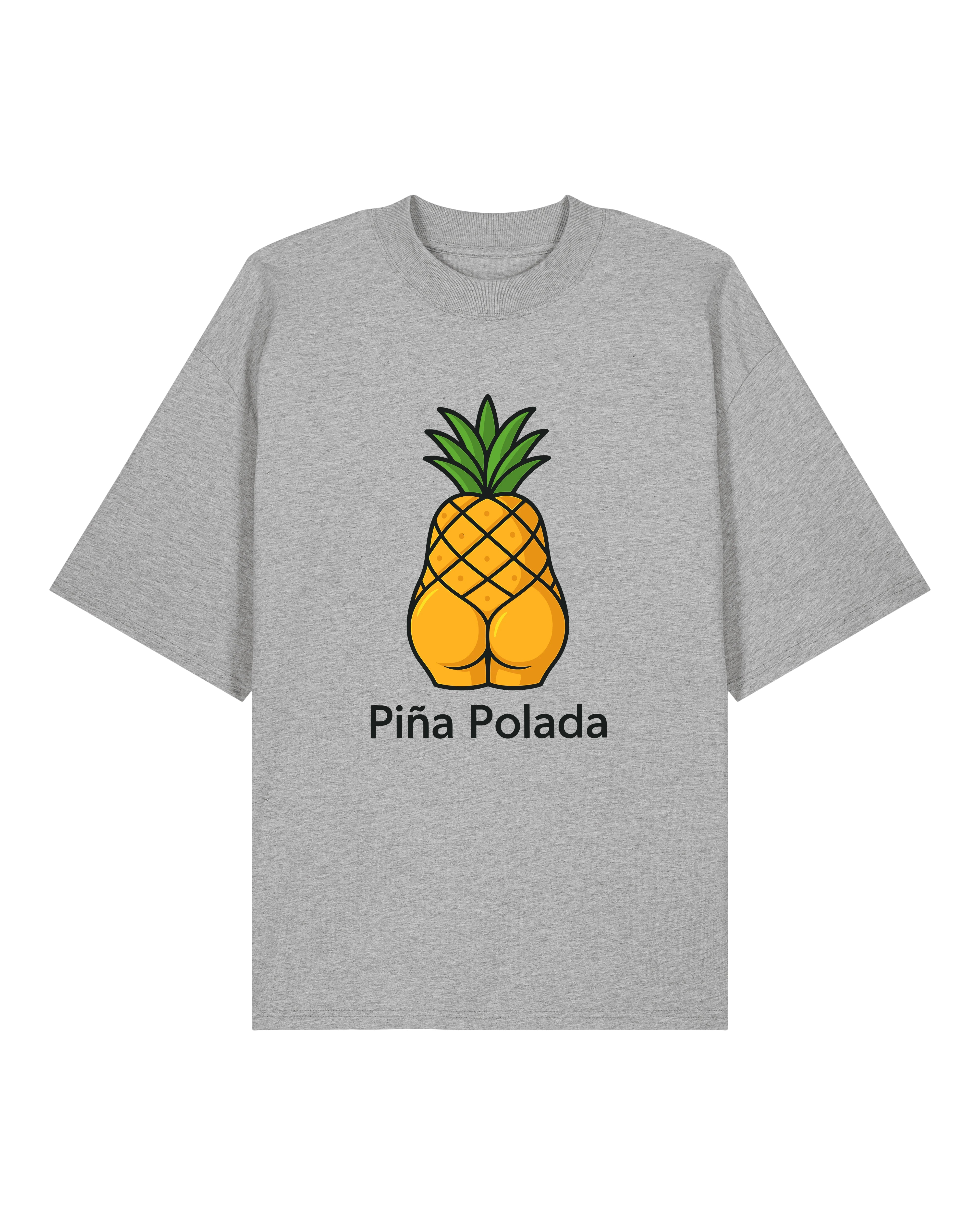 Oversized graues Spruchshirt mit Humor und Sommer-Motiv, Teeflix