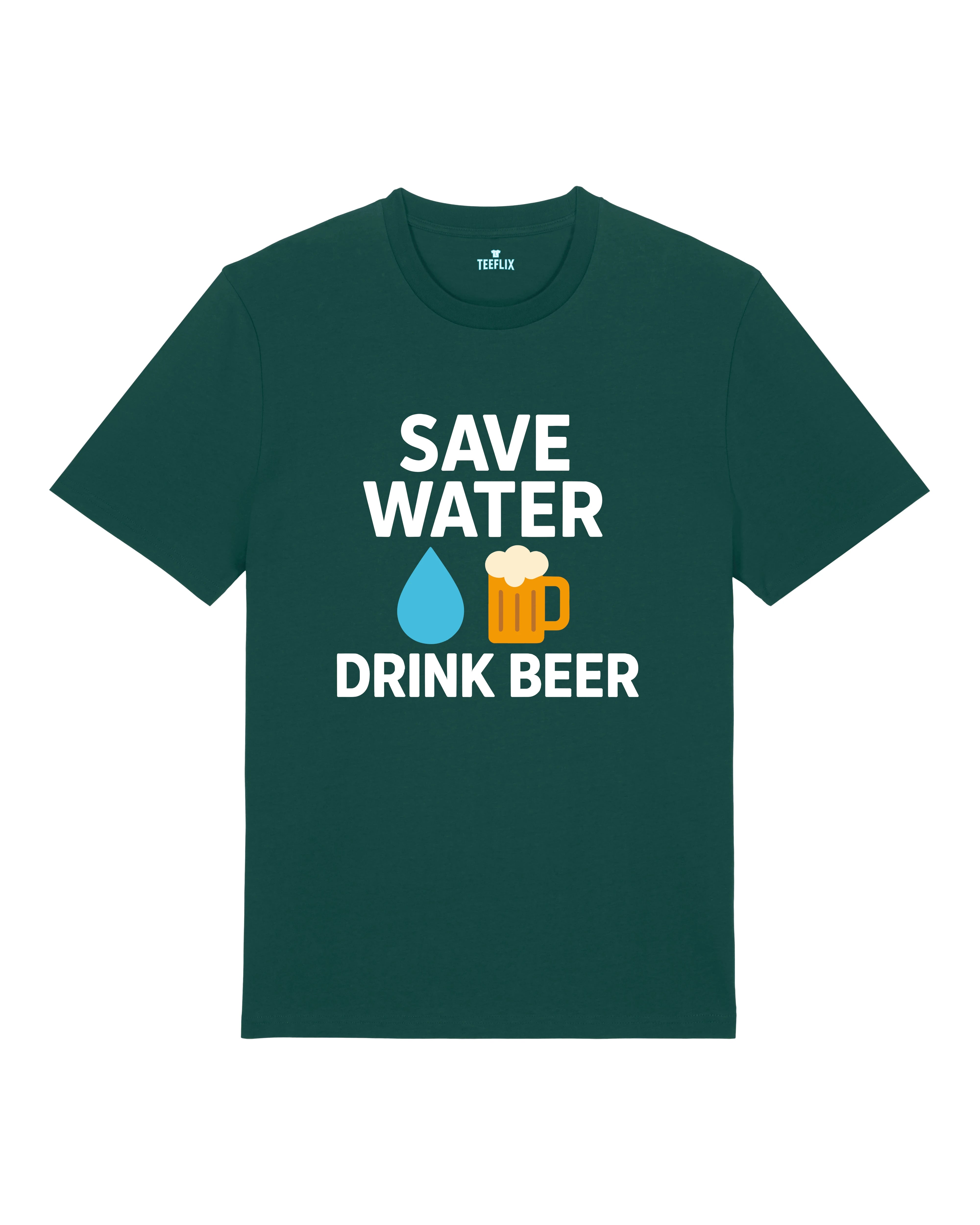 Save Water Drink Beer lustiges Bier Shirt Party T-Shirt | Teeflix