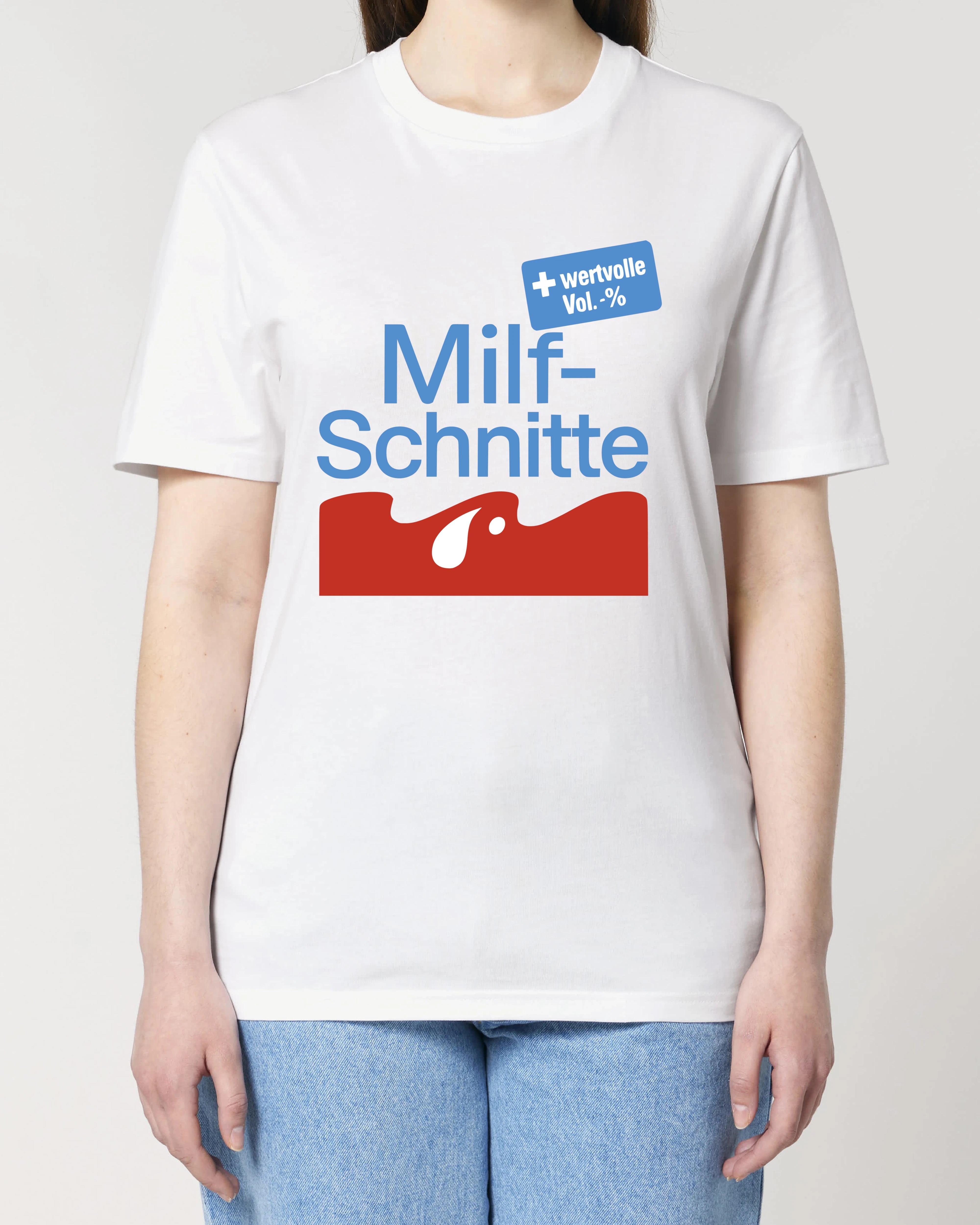 Witziges T-Shirt Milf-Schnitte in Weiß – Shirt-Spruch Design – Normal Fit – Teeflix