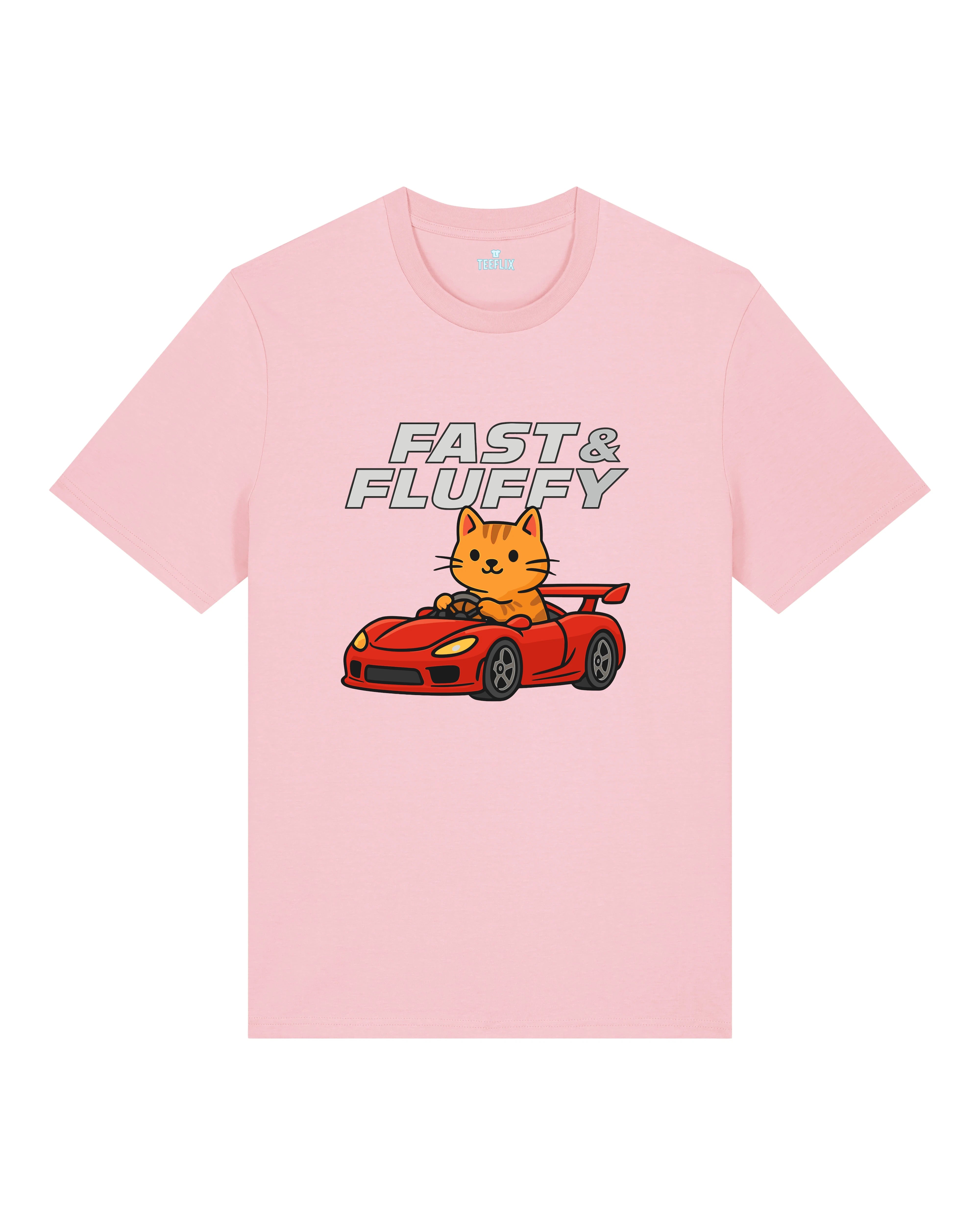 Fast & Fluffy Lustiges Katzen Auto T-Shirt Spruch | Teeflix